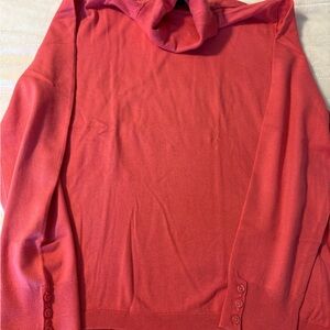 Talbots Vibrant Salmon turtleneck Neck Sweater